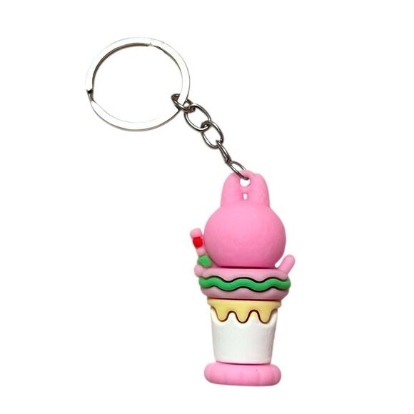 Cute Pink Labubu On Ice Cream Keychain FLASH SALE - Picture 2 of 2